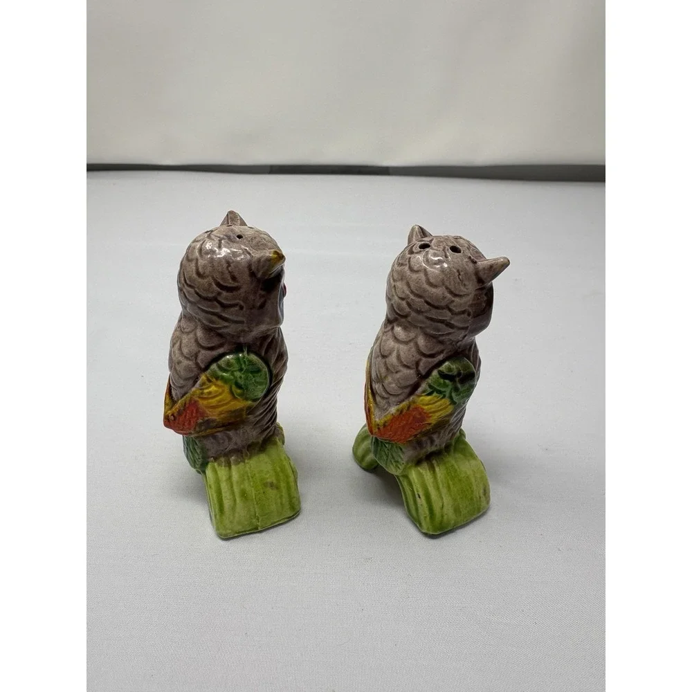 Vintage Japan Owl Salt And Pepper Shakers 3